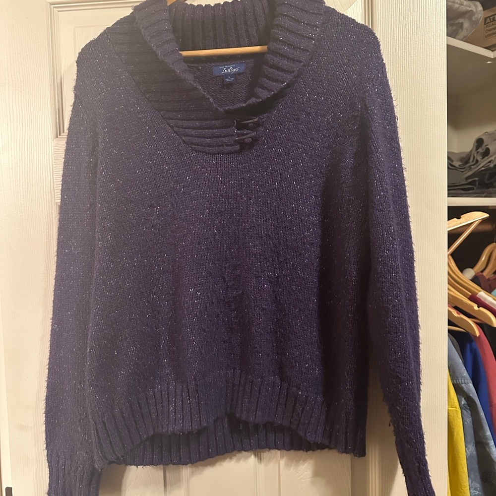 Great Northwest Clothing Company Deep purple Cowl Neck Sweater